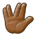 🖖🏾 vulcan salute: medium-dark skin tone display on Samsung